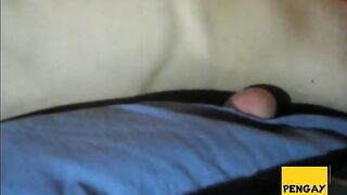 Blue pillow humping cum