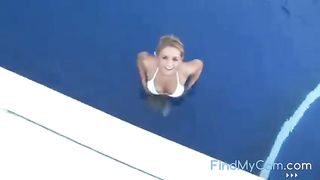 Beauty & Busty Strip off in the Pool - Softcore