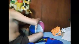 Inflatable toy play beach ball humping orgasm