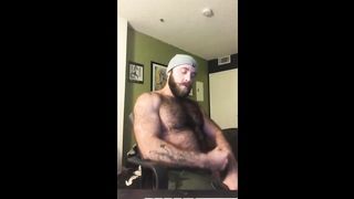 Hairy Lumberjack Shows Off his Cock ( No Cum )