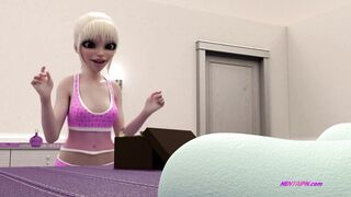 18yo FUTA Dickgirl Fucks Little Dolly