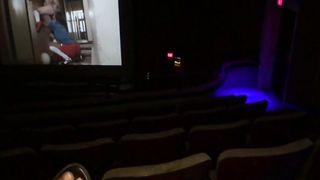 Girlfriend masturbating at Art Cinema