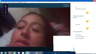 mature masturbating on skype