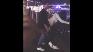 Russian couple fuck on the street