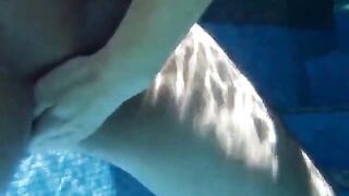 Girl pulling my cock underwater 2