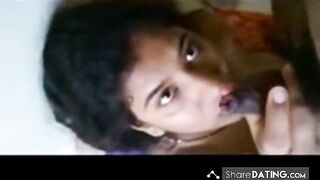 Shy mallu girl gives blowjob