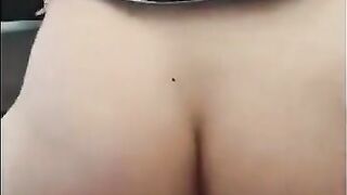 Asian college girl with big boobs riding cock