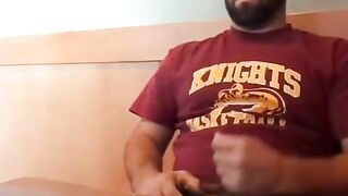 Bearded Bro Public Jerk Off in A Coffee Shop