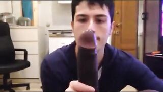 White Mexican Young Boy Sucking Black Cock Eating Cums