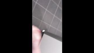 German Public Restroom Wank And Cum