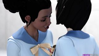 3D College Lesbians Sex Cartoon