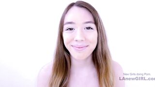 Dedicated Teen sucks and rides big cock in studio