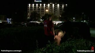 German blonde group fucked in public