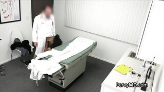 Horny doc fucks ebony patient during check up