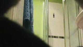 my sister with hairy pussy sings in the shower